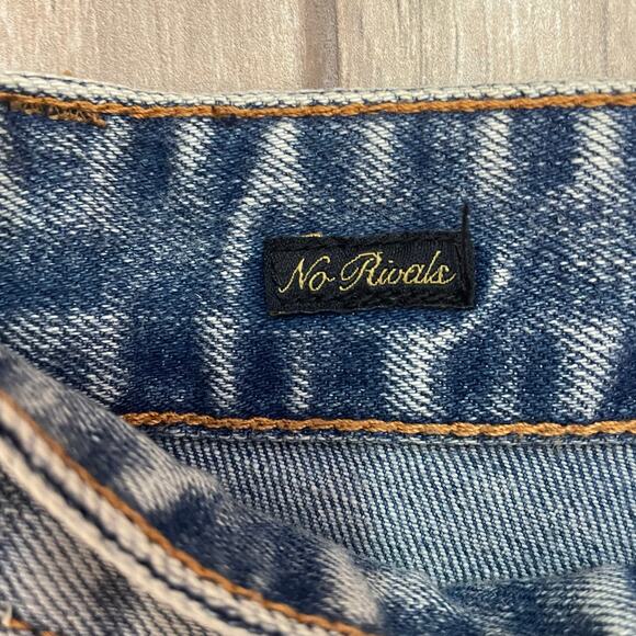 AKOO Beautiful Projects Jeans Men's 34 Light Wash Graphic Patch Denim - Picture 9 of 16